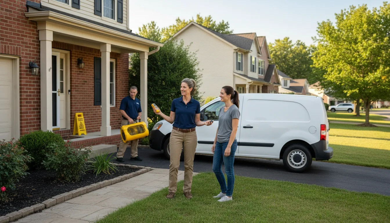 Residential water damage restoration in Heyworth, IL